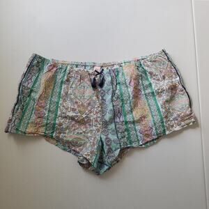 Victorias Secret Paisley Sleep Shorts Women Large Multicolor Cotton Modal Lounge